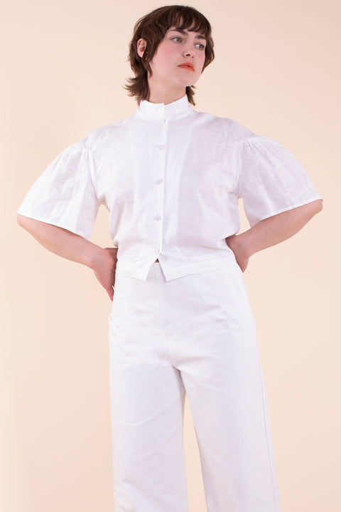 Jane Blouse - HKM - White Gauze