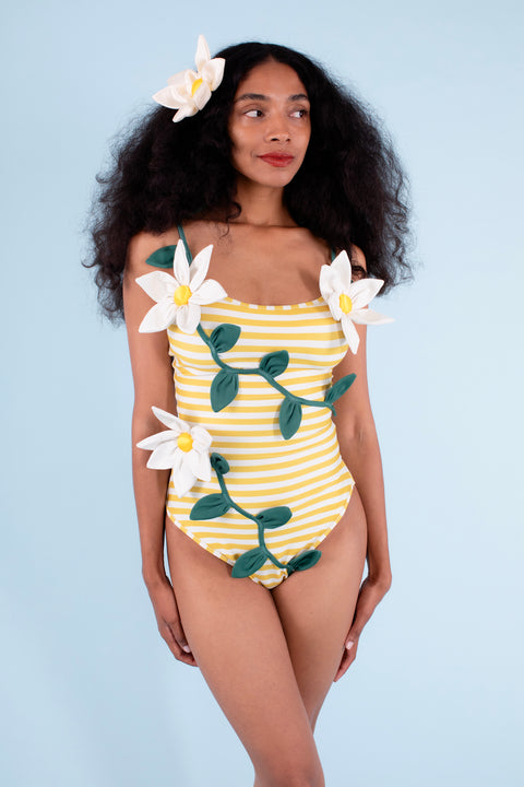 Starflower Swimsuit - Goldenrod/Ivory - Sample Sale