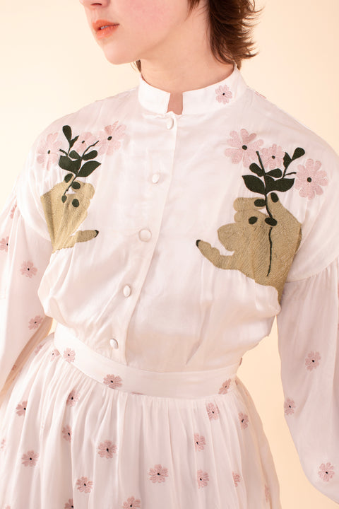 Mellors Dress - HKM - White Satin