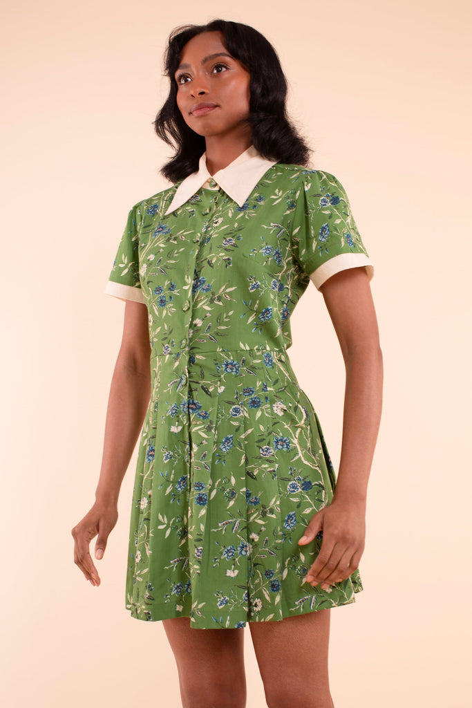 Wallflower Dress - Green Wallpaper