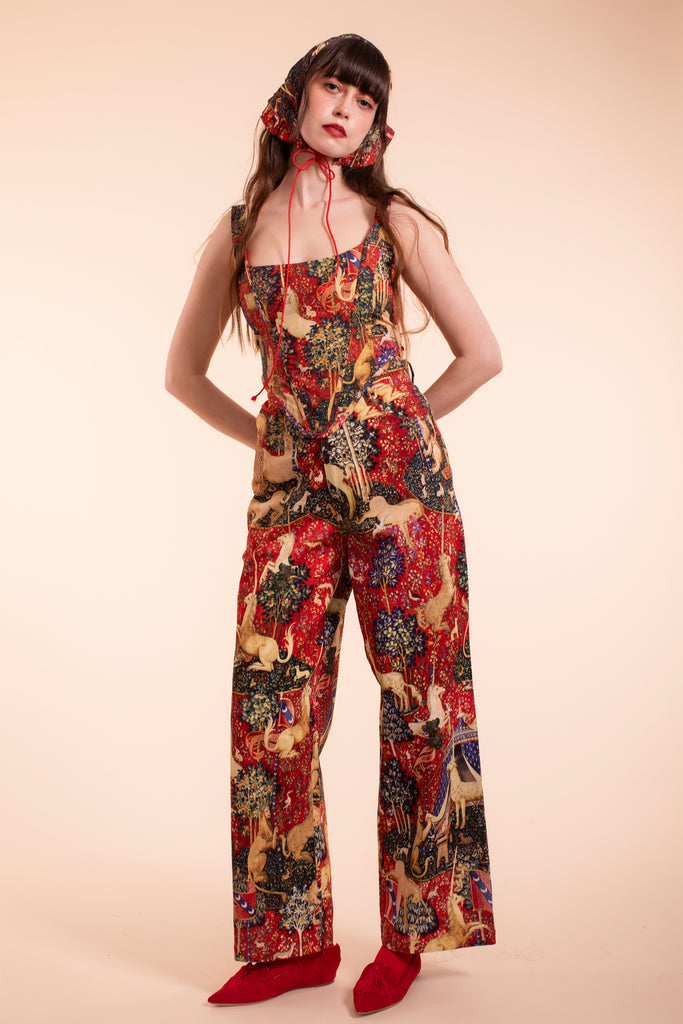 Pennyroyal Pants - Red Tapestry