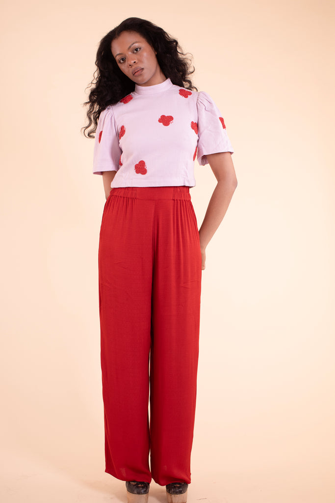 Sophie Pant - HKM - Red Viscose