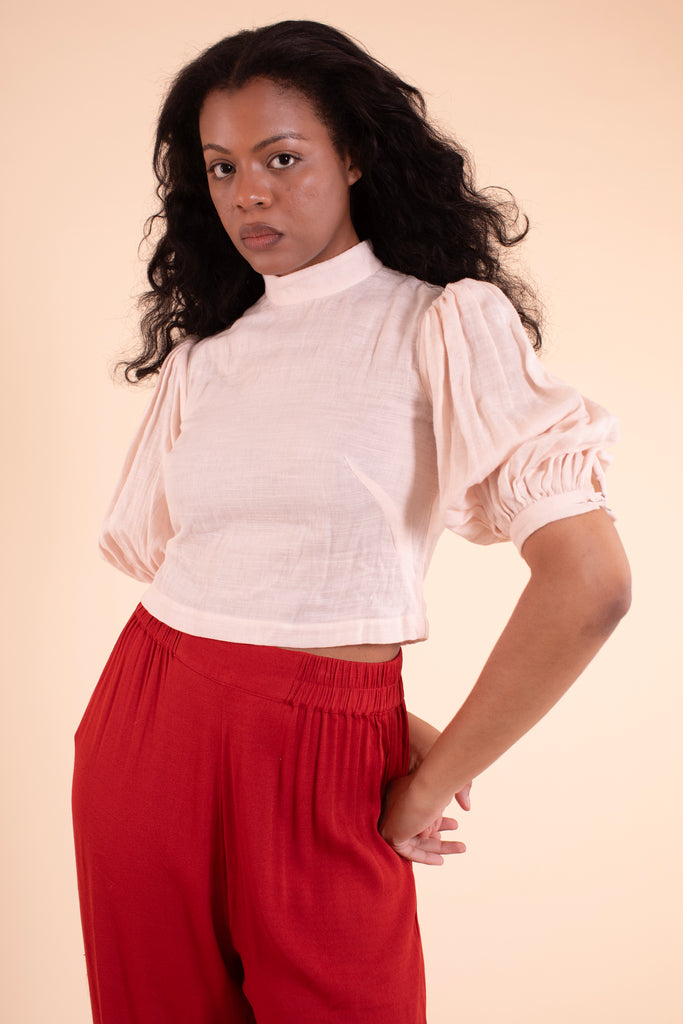 Georgina Blouse - HKM - Pink Gauze - Sample Sale