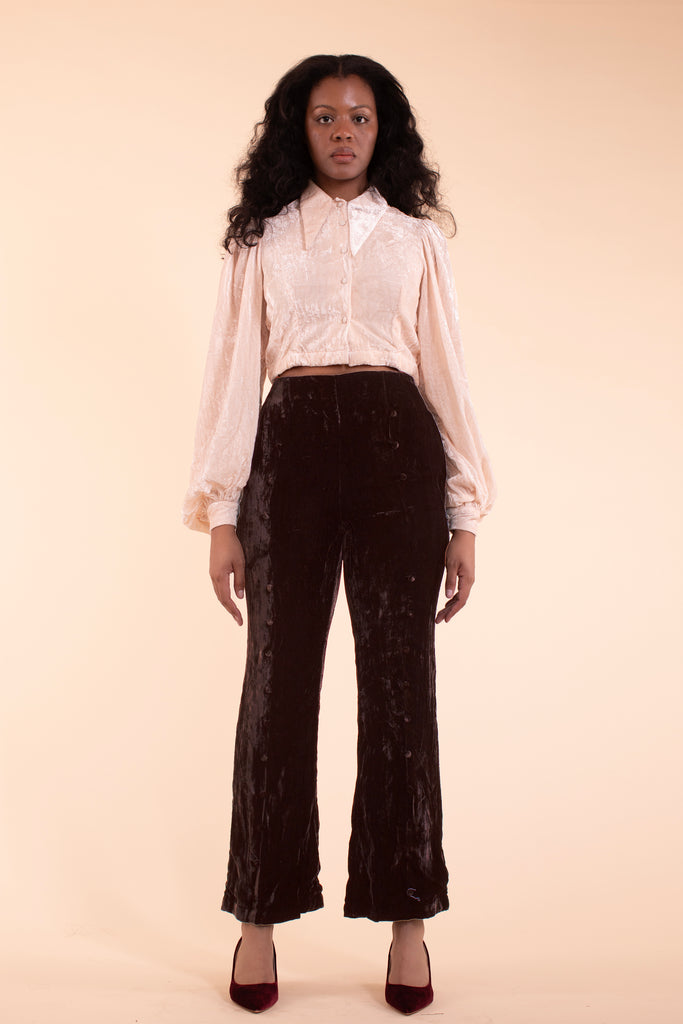 Troy Trouser - HKM - Black Silk Velvet