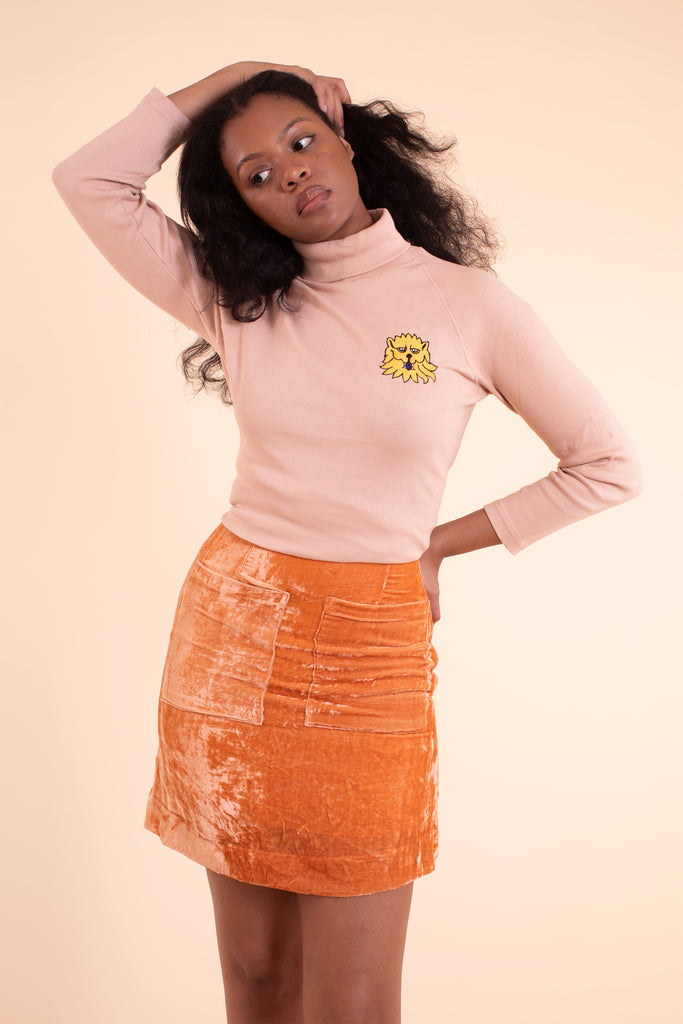 Tudor Skirt - HKM - Mustard Silk Velvet