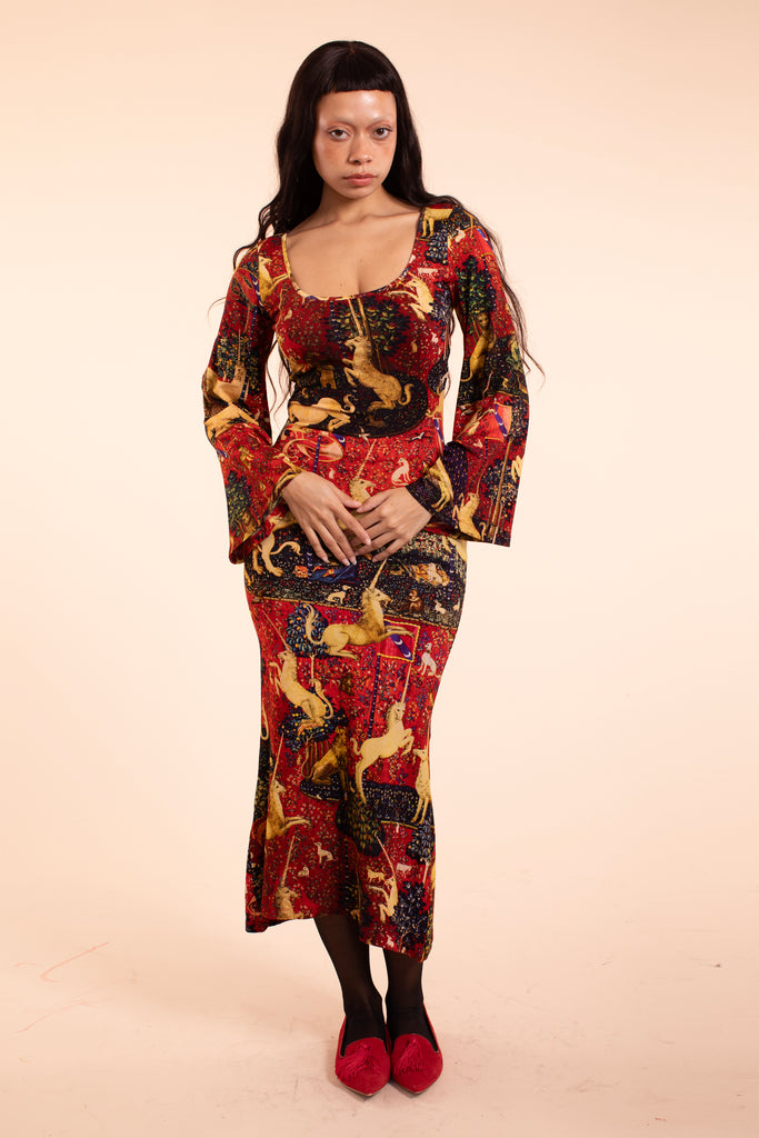 Belladonna Dress - Red Tapestry