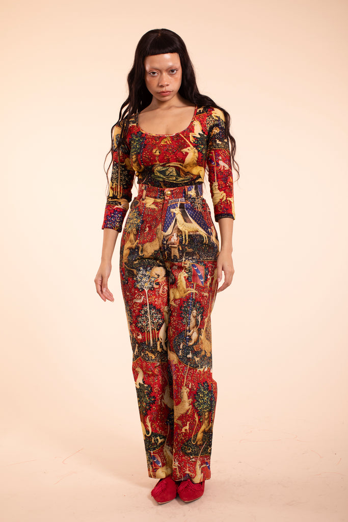 Primrose Leotard - Red Tapestry