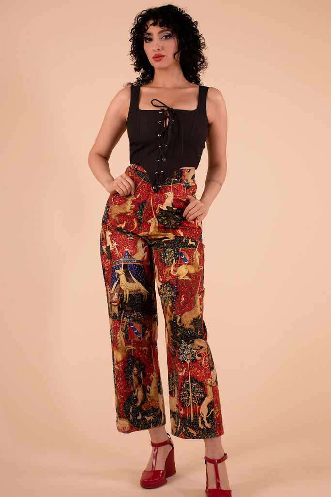 Pennyroyal Pants - Red Tapestry