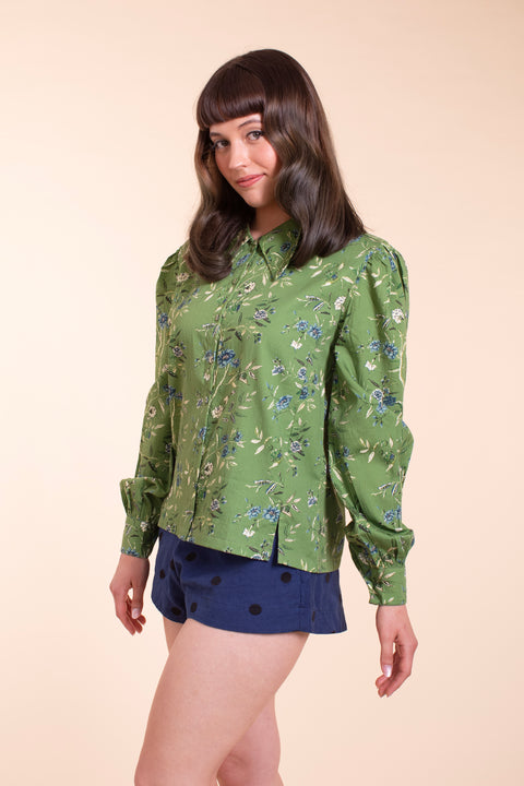 Enchantment Blouse - Green Wallpaper