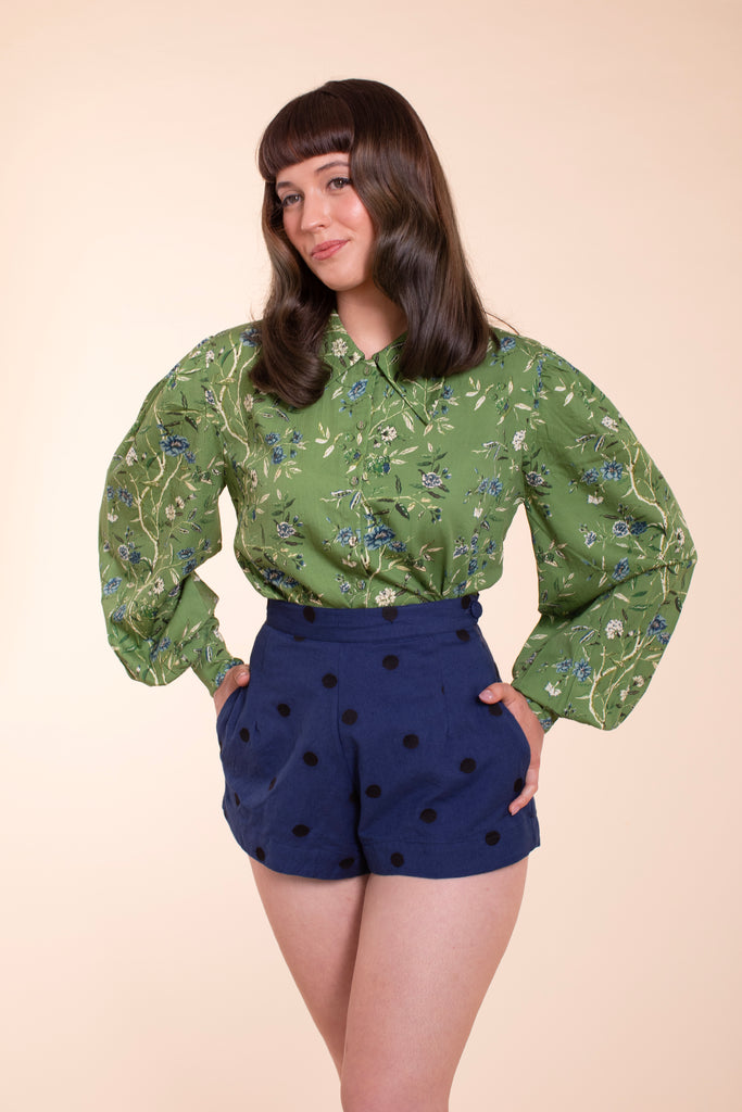 Enchantment Blouse - Green Wallpaper