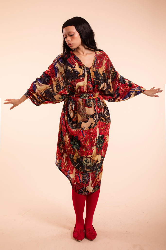 Valerian Dress - Red Tapestry