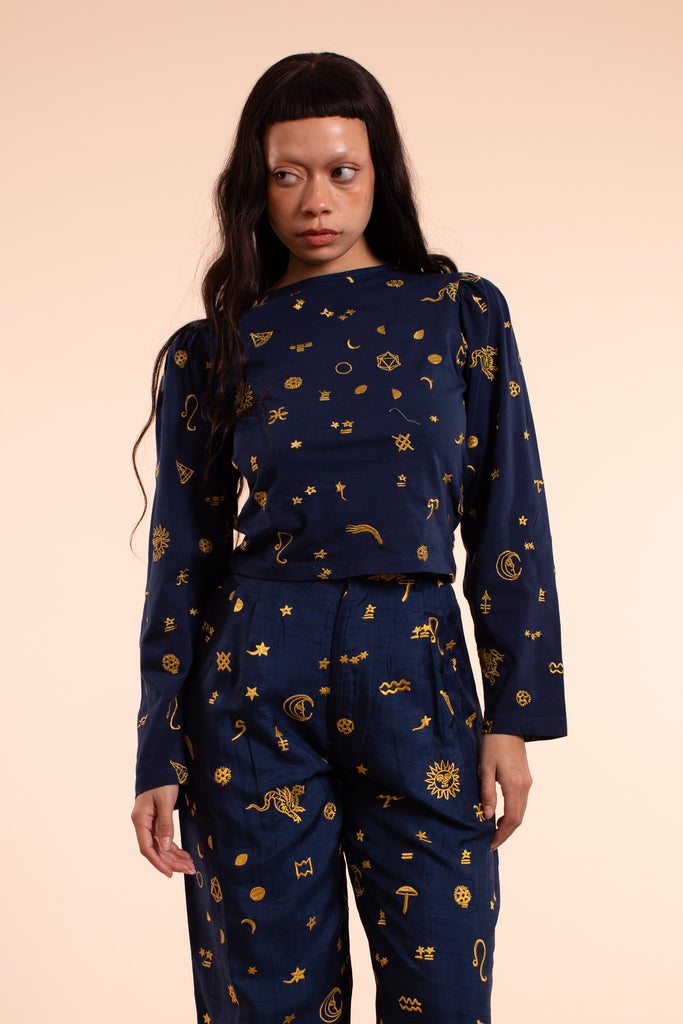 Midnight Shirt - Stargazer Embroidery