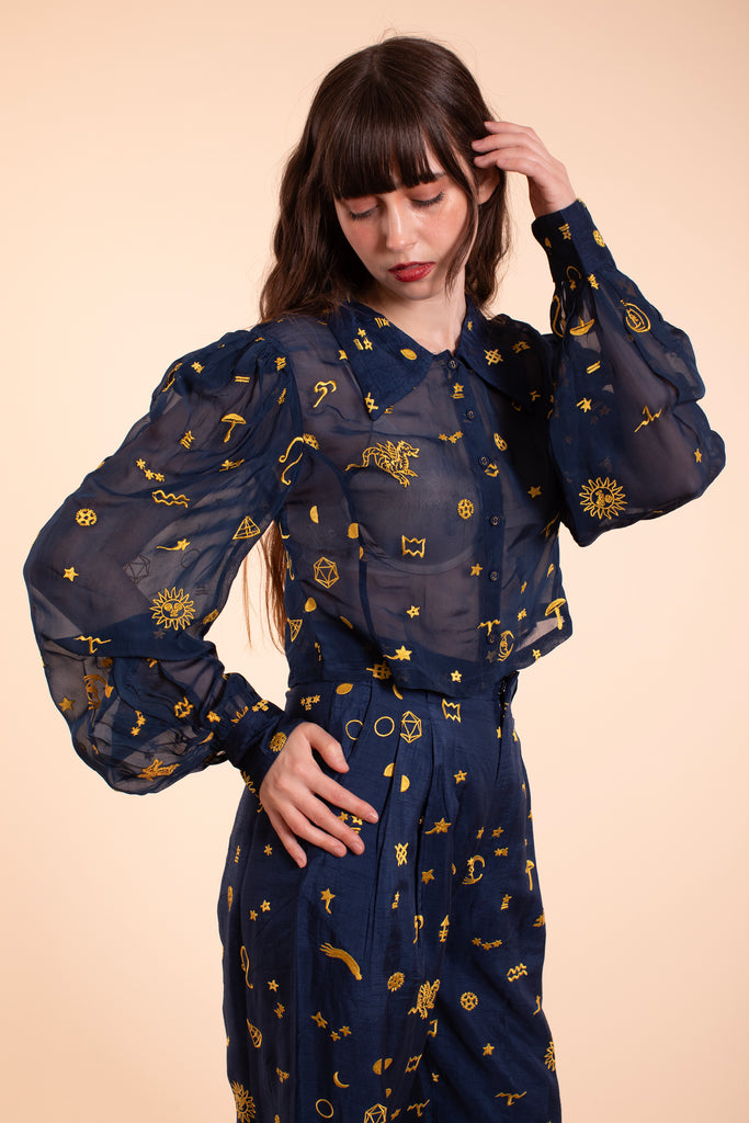Starry Night Blouse - Stargazer Embroidery