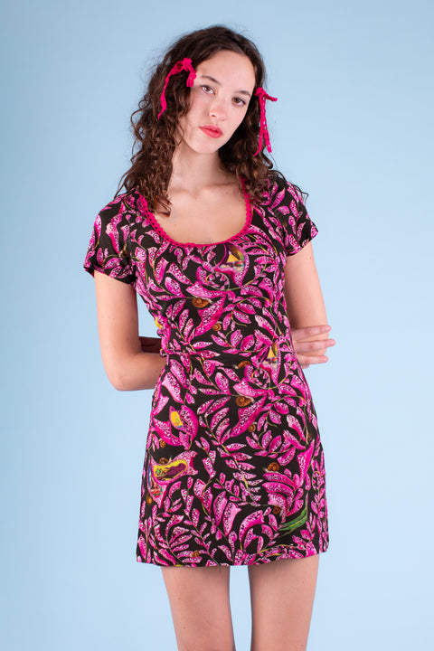 Tea Dress - Foxglove Print