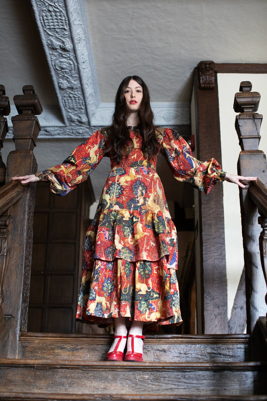 Rosemary Dress - Red Tapestry 4 at Samantha Pleet Rosemary Dress - Red Tapestry 4 at Samantha Pleet