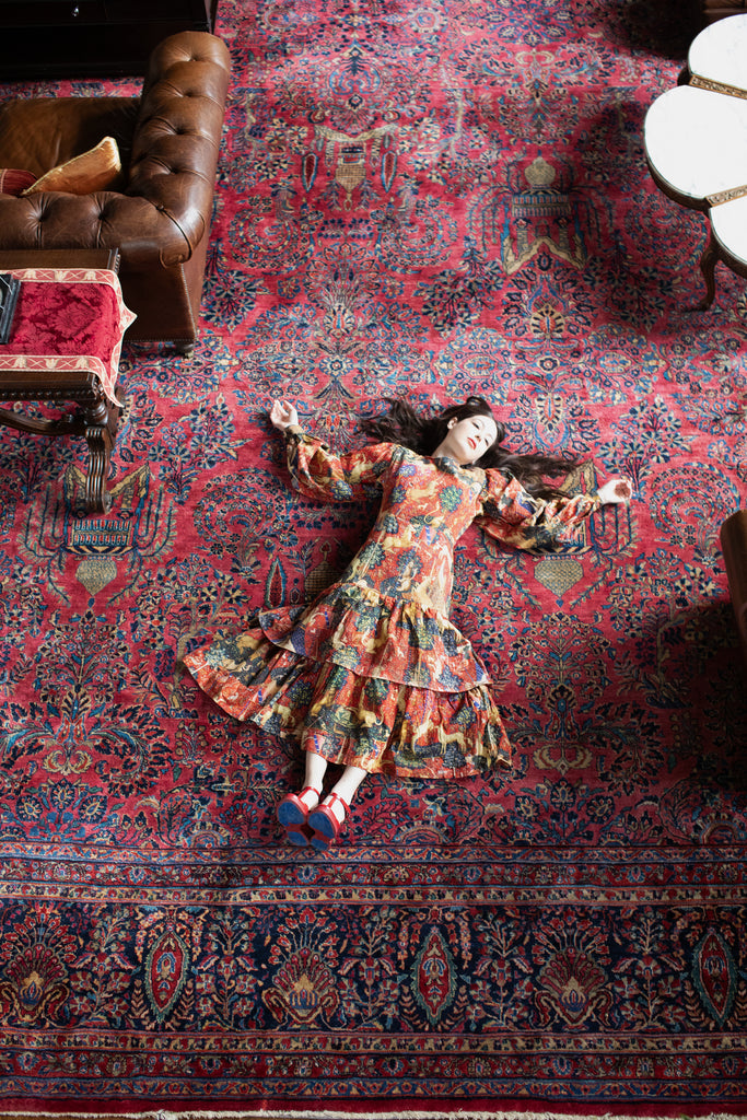 Rosemary Dress - Red Tapestry