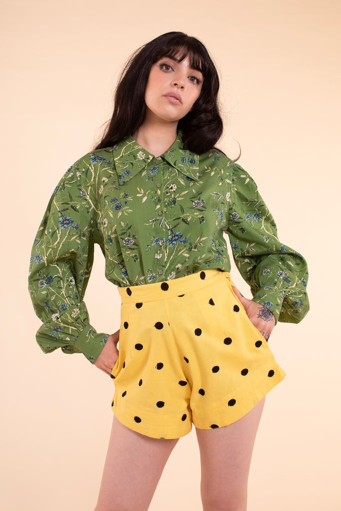 Enchantment Blouse - Green Wallpaper