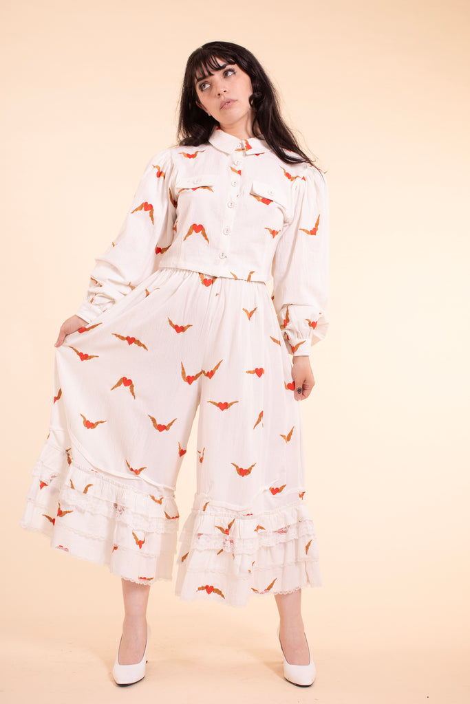Romance Pants - Heartwing Embroidery