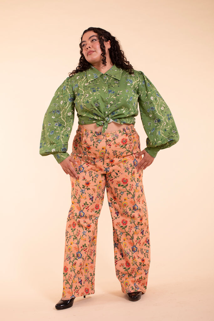 Enchantment Blouse - Green Wallpaper