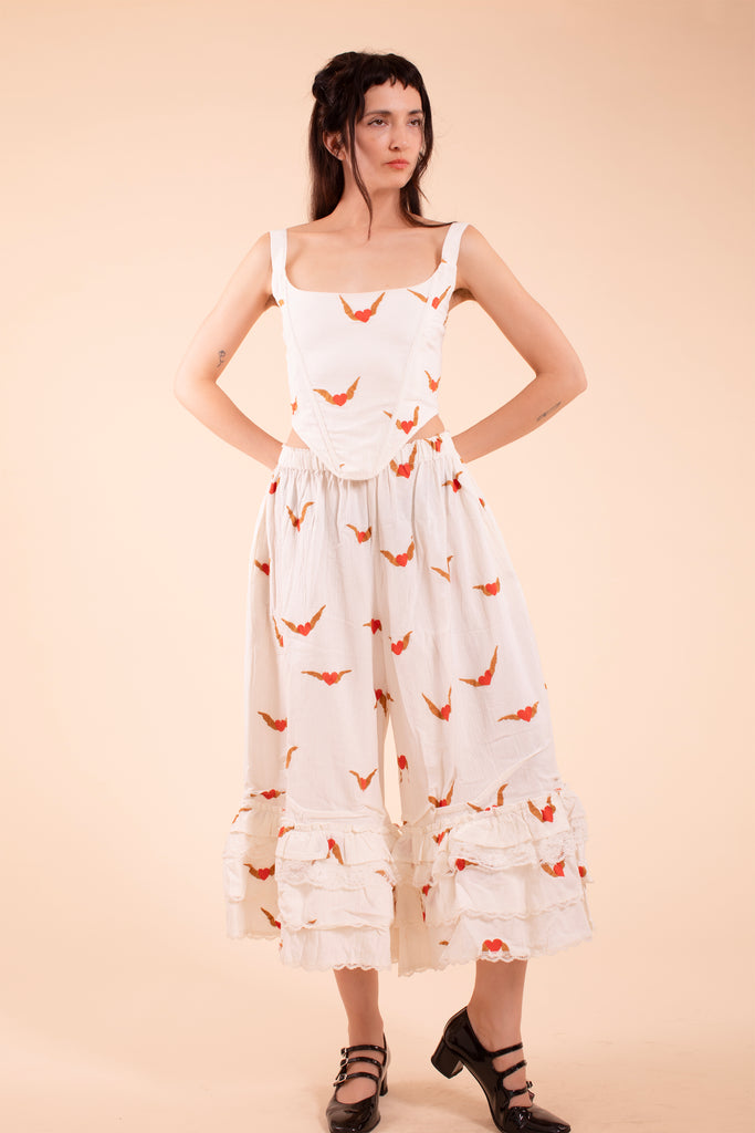 Romance Pants - Heartwing Embroidery