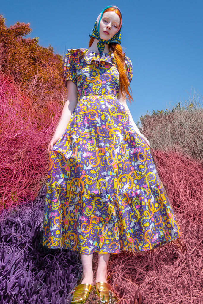 Miss KK Sister - SS Gathered Maxi Dress - Moonbeam