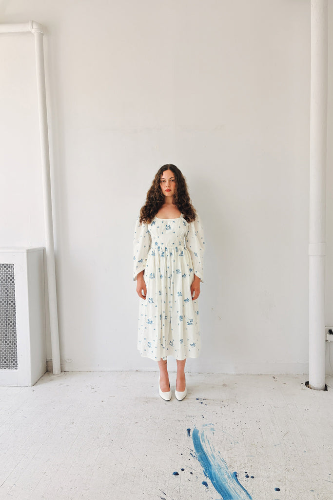 Eurydice Dress - Delft Embroidery
