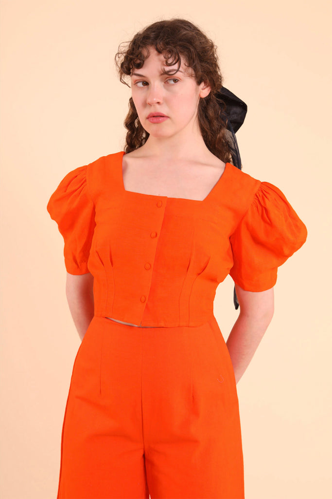 Harriet Blouse - HKM - Poppy Linen