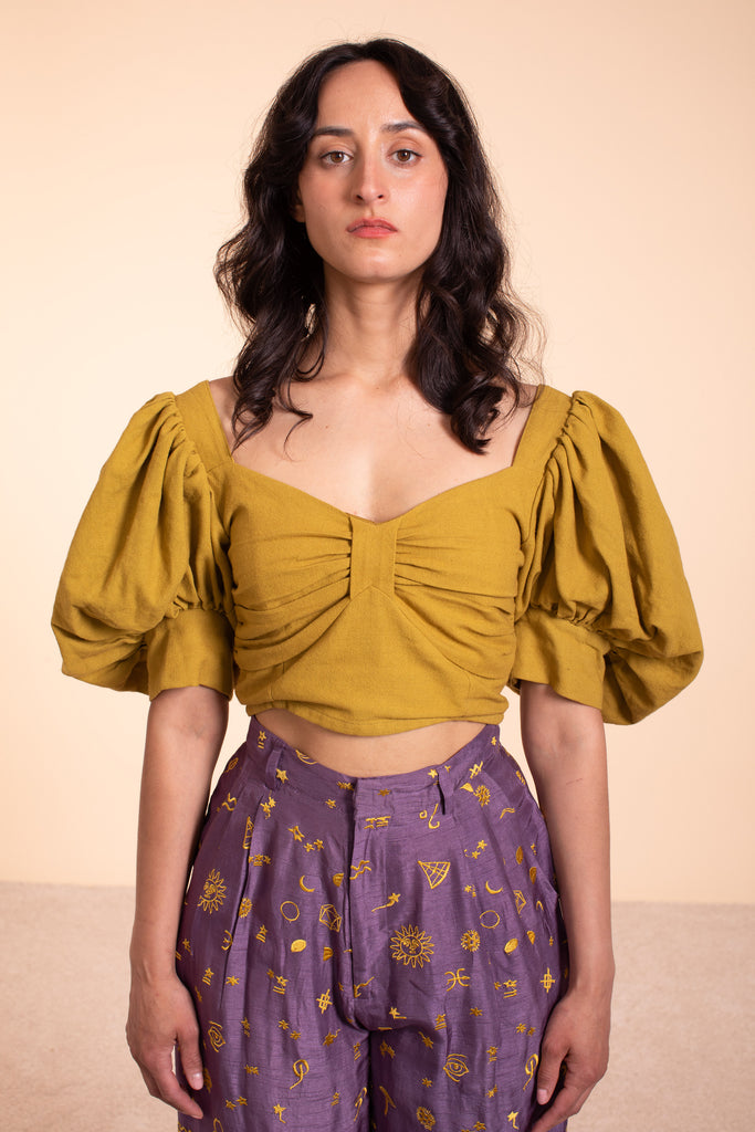 Celine Blouse - HKM - Cotton Moss - Archive