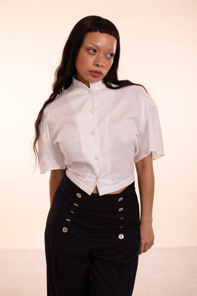 Jane Blouse - HKM - White Gauze - Sample Sale
