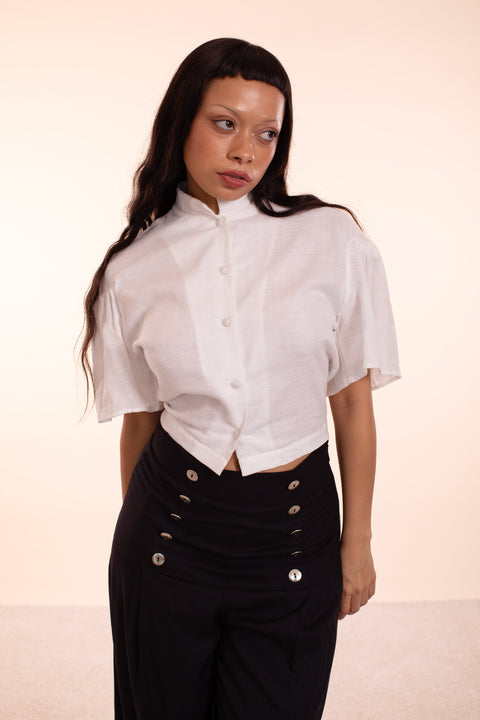 Jane Blouse - HKM - White Gauze - Sample Sale