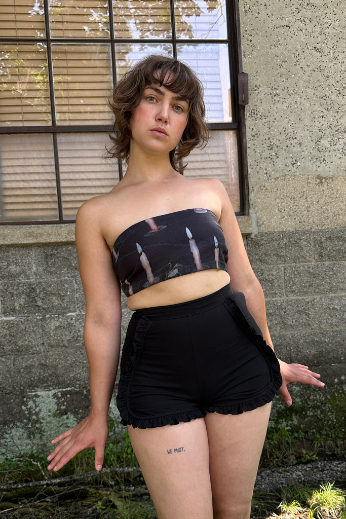 Ruffle Shorts - Black – Samantha Pleet