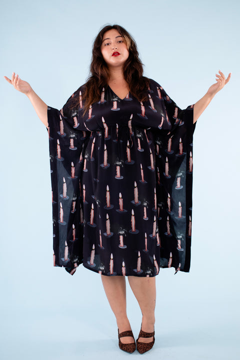 Cape Dress with Drawstring - Sample Sale