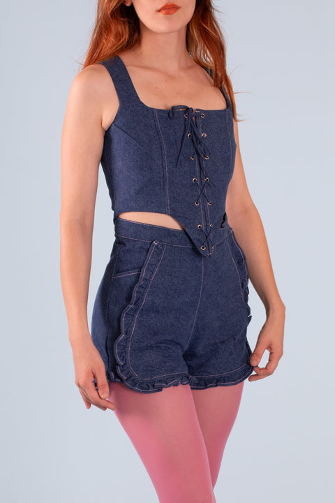 Shield Corset - Denim