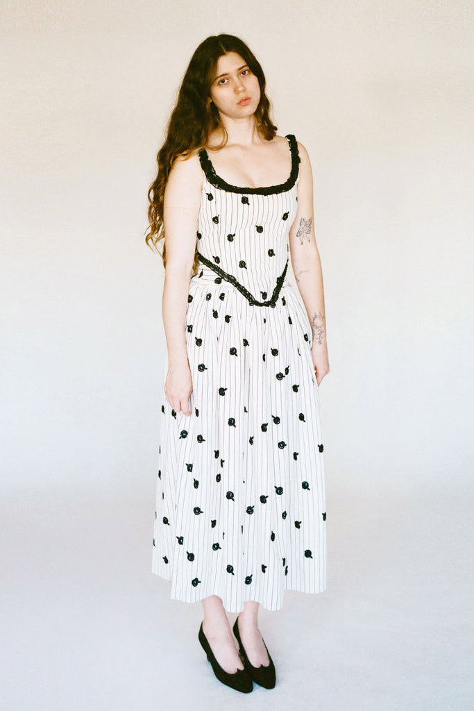 Garden Skirt - Rosebud Stripe