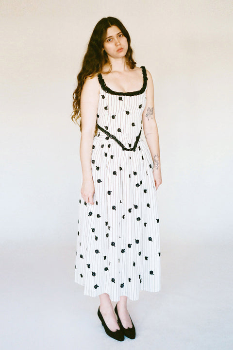 Garden Skirt - Rosebud Stripe