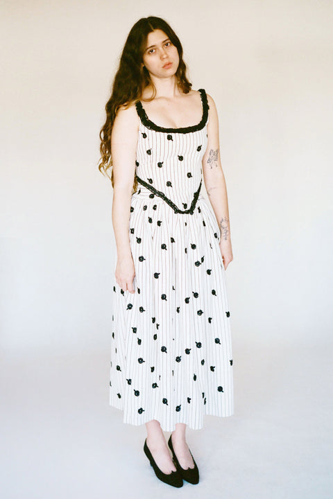 Garden Skirt - Rosebud Stripe