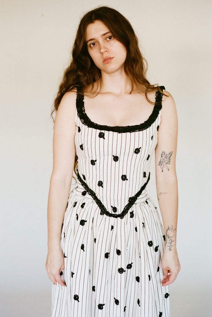 Muse Corset - Rosebud Stripe