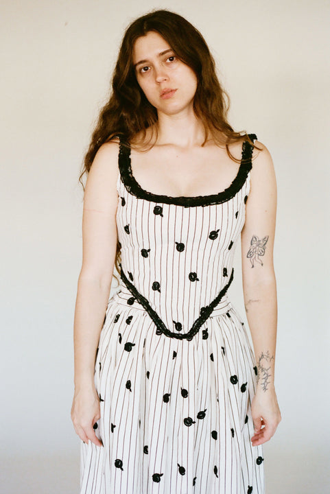 Muse Corset - Rosebud Stripe