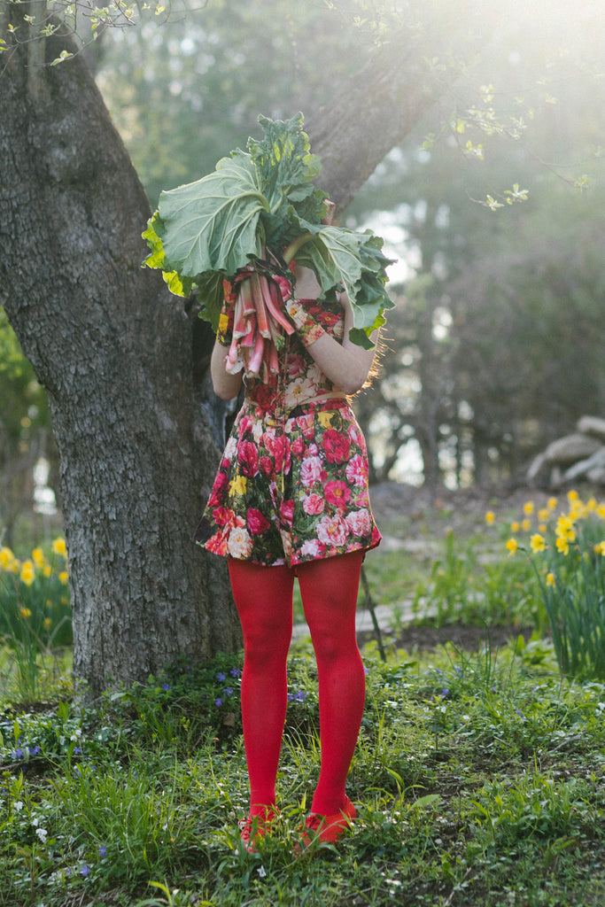 Rhubarb Shorts - Rose Print - Archive