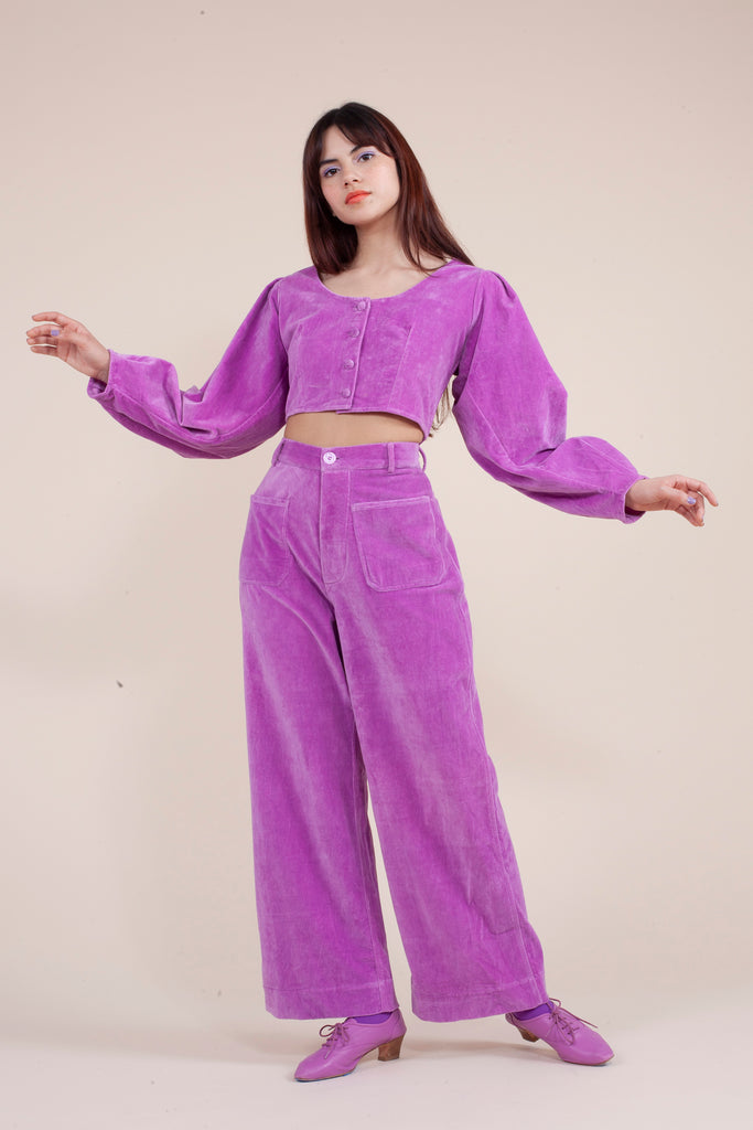 Velvet Trouser - Pink - Archive