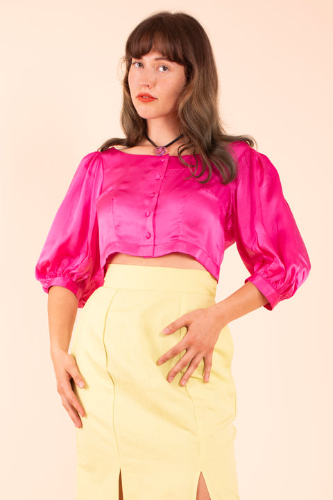 Emma Blouse - HKM - Raspberry Rose Silk