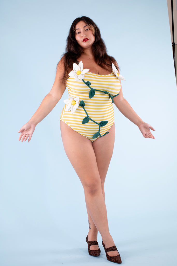 Starflower Swimsuit - Goldenrod/Ivory