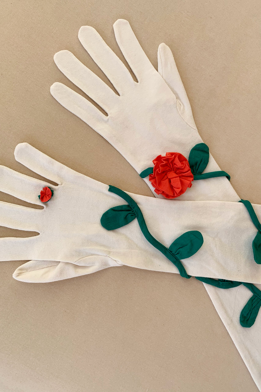 Persephone Opera Gloves - Ivory