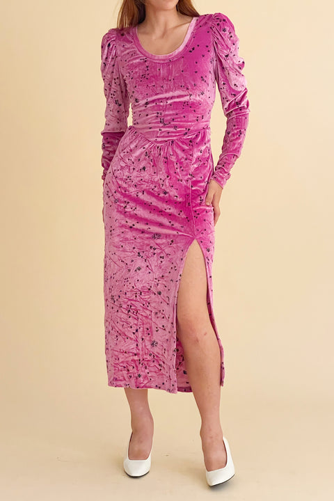 Pink Velvet Glamour Dress - One Of A Kind!