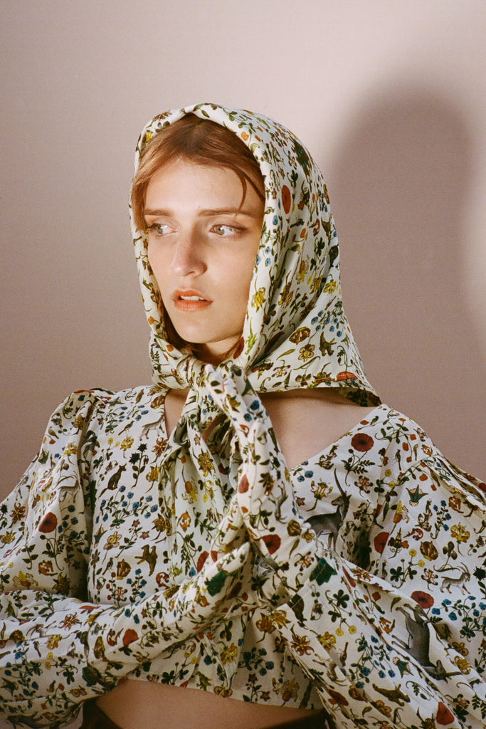Silk Scarf - Ivory Illuminated